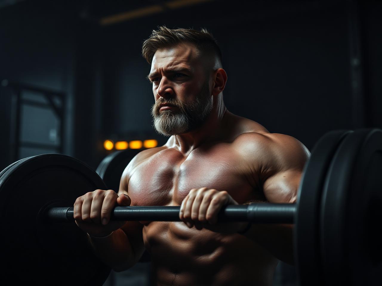 Serious lifter training at Unique Physique gym